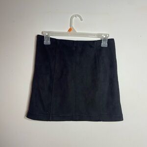 Shine star black suede mini skirt size small